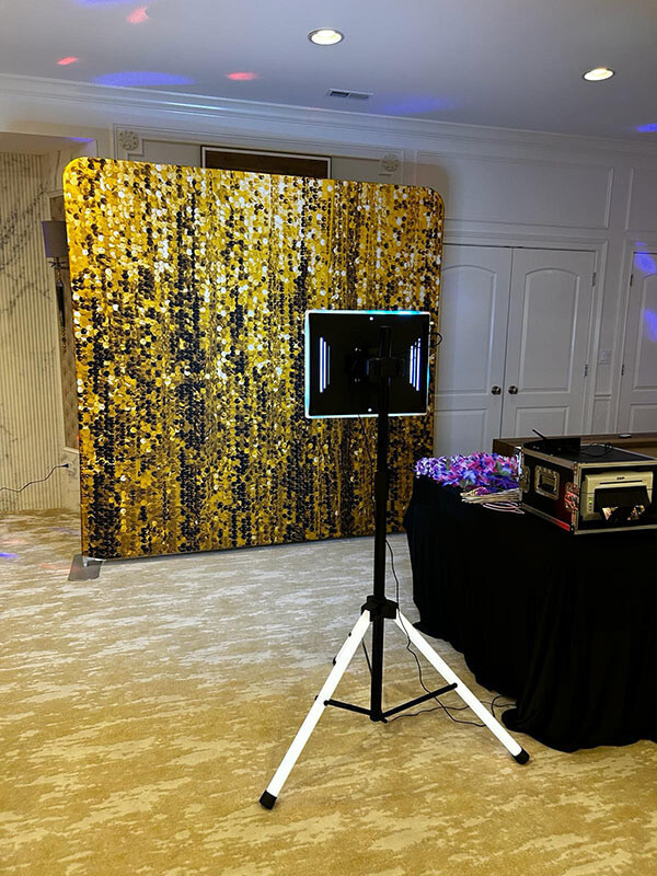An example of a photo booth at a party